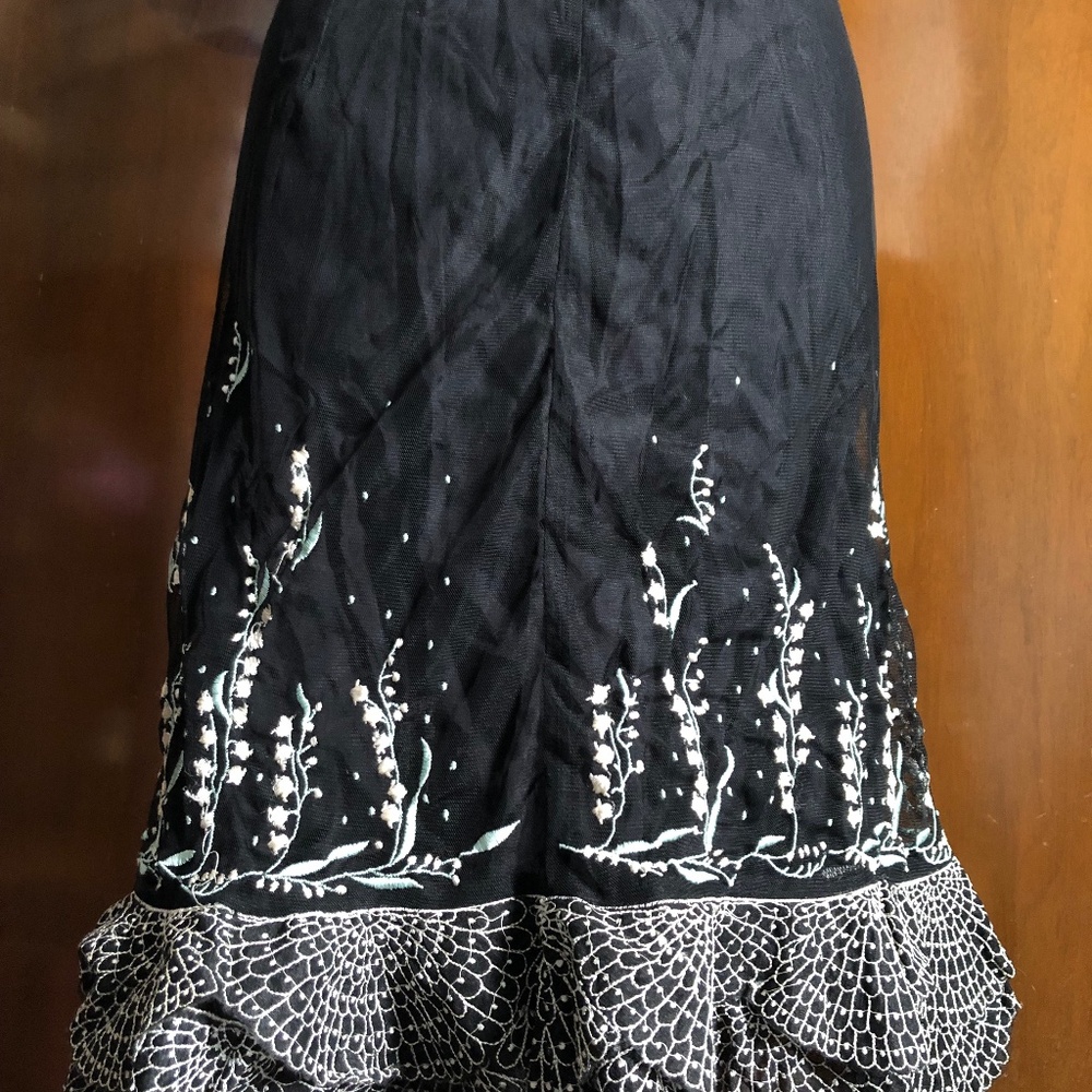 Anthropologie embroidered skirt